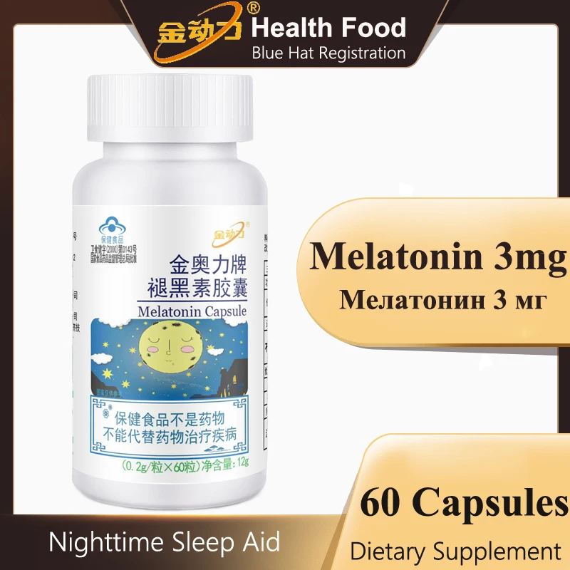 Melatonín 3 mg Noci Spať Pomoci Stravy Rýchlo Rozpustí na Spanie Podporuje Relaxáciu
