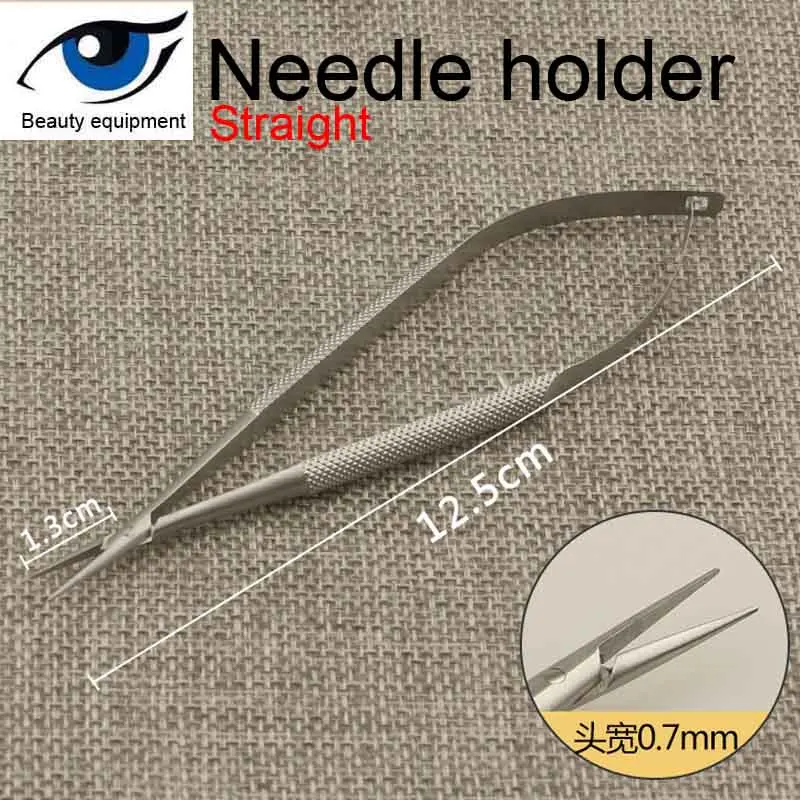 Mikro ihly držiteľ chirurgické nástroje držiaka nástroja ihlu niť kliešte oftalmológii dvojité plastové viečko ihly držiteľ