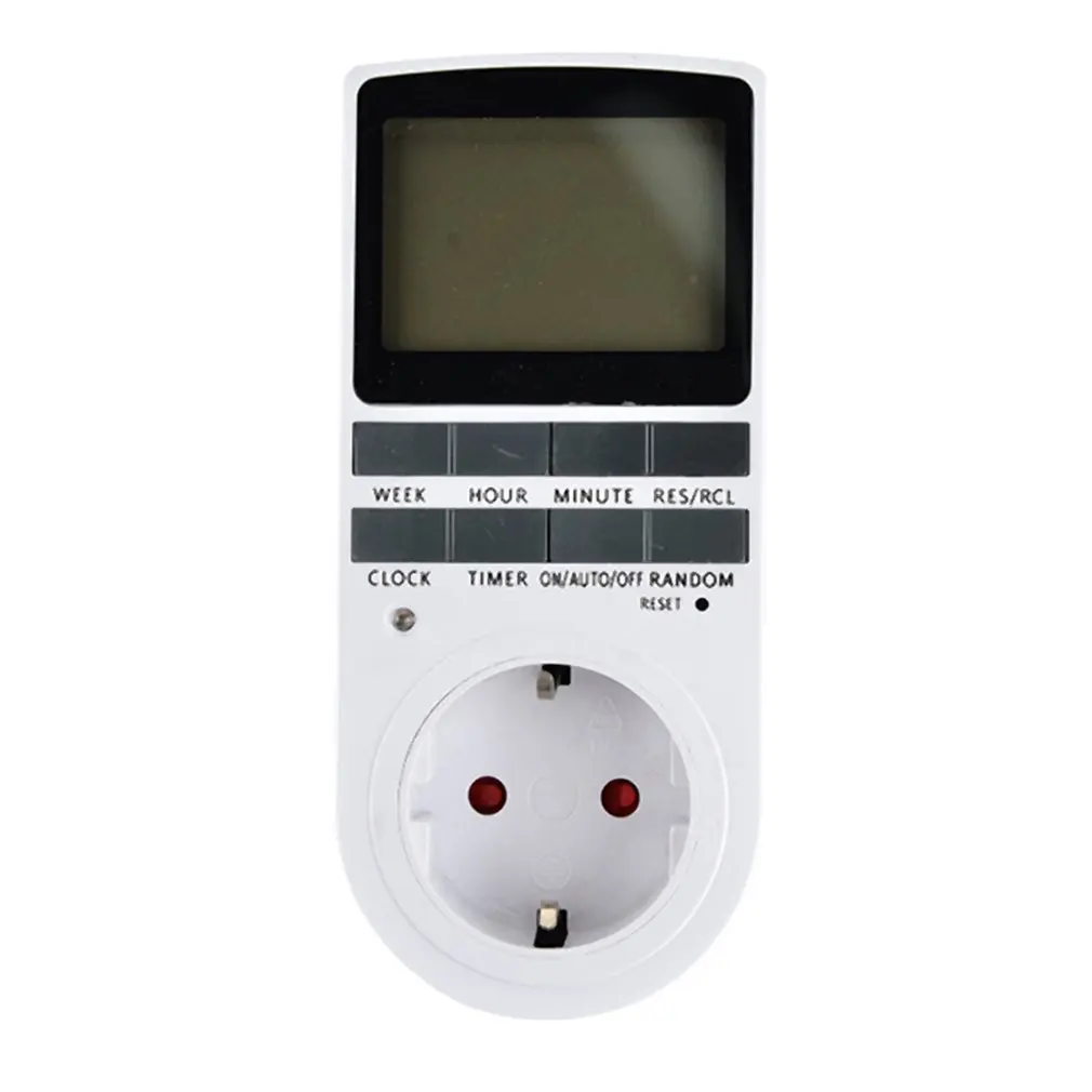 Mini Digitálny LCD 230V 16A Časovač Spínač Zásuvky Zásuvky Plug-v Čase Kontroly na Kuchynské Elektrické Spotrebiče EÚ Zástrčku s Colock