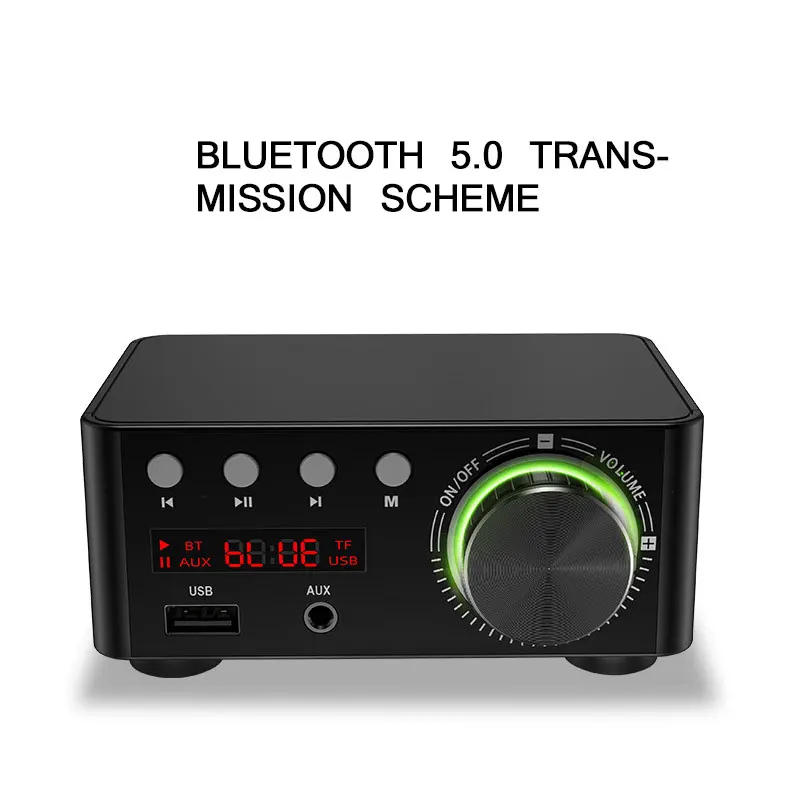 Mini HIFI Bluetooth Zosilňovač Digitálnemu Audio Zosilňovaču Rada 50wx2 Stereo Zosilňovač Domov Car Audio Zosilňovač