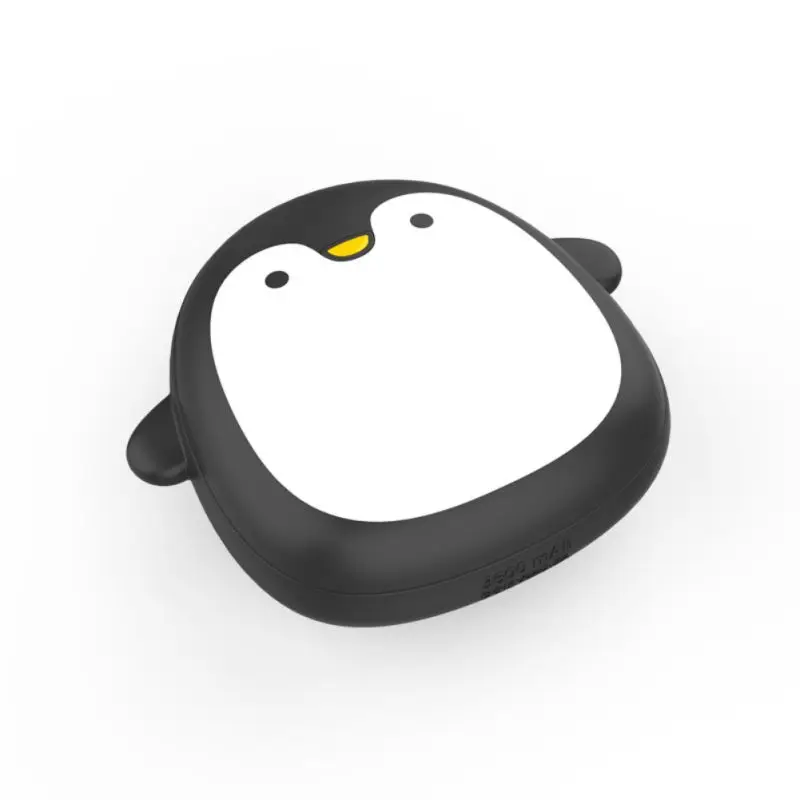 Mini Ručné Teplejšie Prenosné Roztomilý Kreslený Zimné 3600mAh USB Nabíjateľné Penguin Power Bank Obojstranný Rýchle vykúrenie