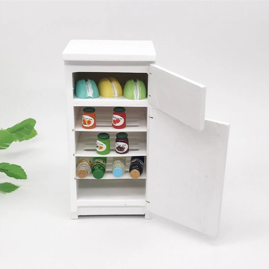 Miniatúrne Chladnička Hračky Model Kuchyňa Scény, Dekorácie Pre 1:12 Domček Pre Bábiky Diy Montáž Bábiky Domy Príslušenstvo - Biela