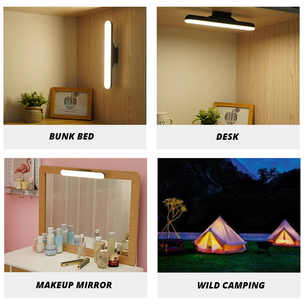 Modernizd Nabíjateľná Magnetické Nočné osvetlenie Sľub Stmievanie stolná Lampa LED Lampa Na Čítanie Camping Oko-chrániť Stolná Lampa