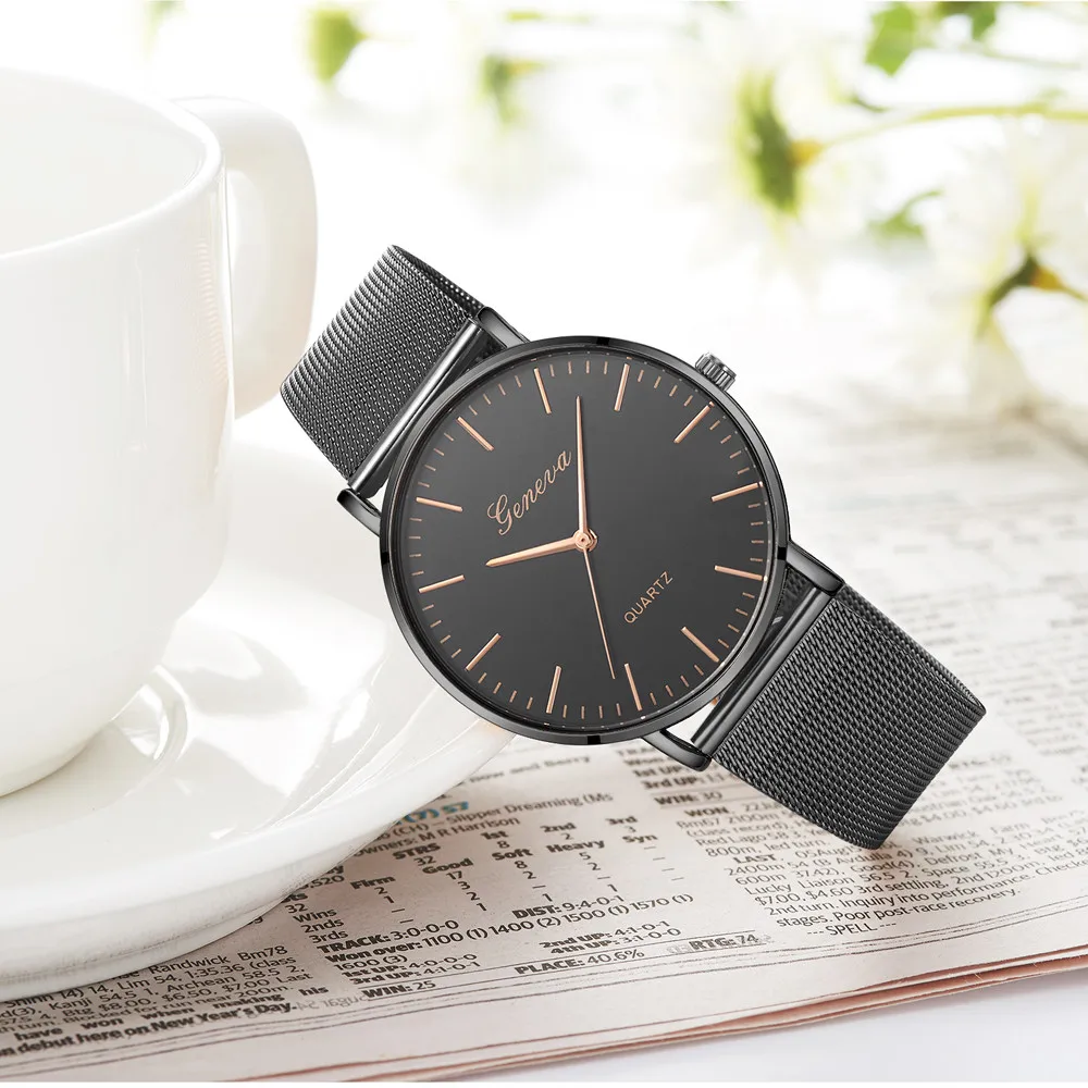 Moderné Módne Čierne Quartz Hodinky Muži Ženy Oka Nehrdzavejúcej Ocele Watchband Vysokej Kvality Bežné Hodinky Darček pre ženu reloj