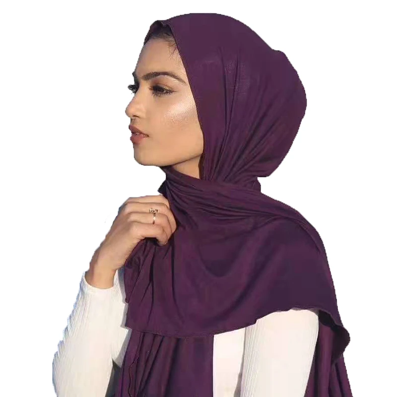 Moderné ženy v moslimských lete tenké hidžáb šatku foulard femme veľkosť plus hijabs Islamskej šály soild šatky pre ženy 85*180 cm