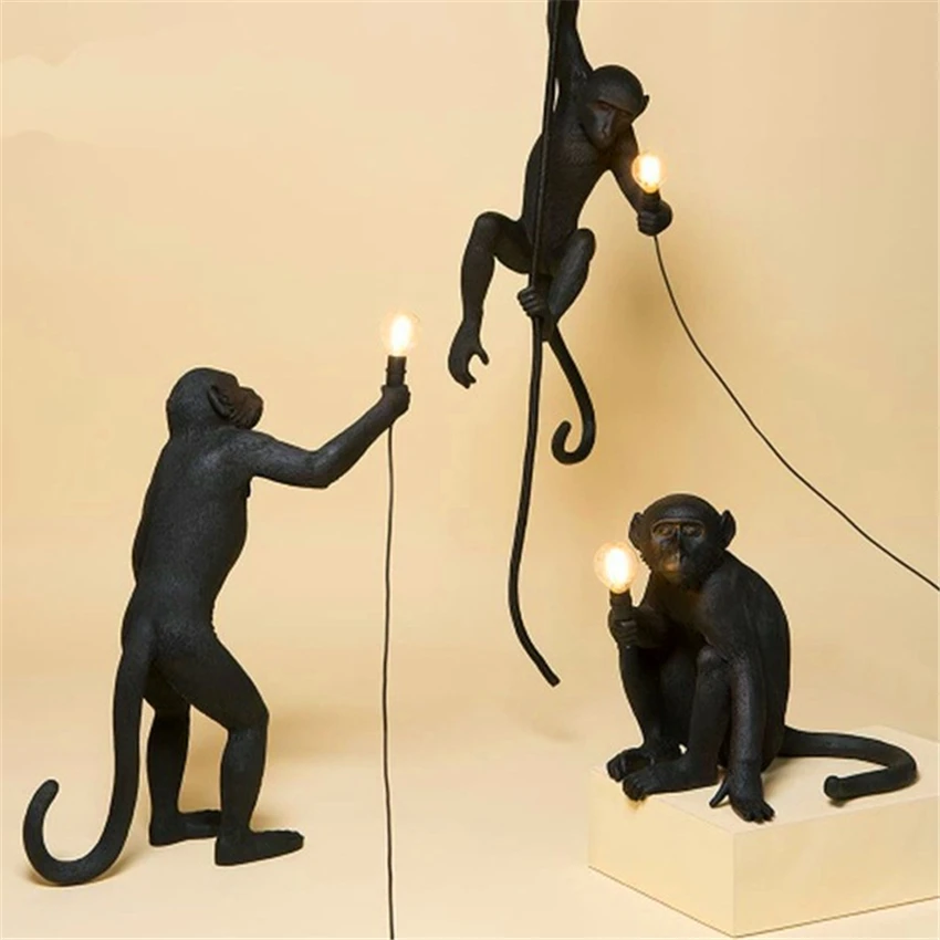 Moderné Živice Opice Lampa Prívesok Svetlá Osvetlenie Obývacej Miestnosti, Reštaurácie, Spálňa Visí Lampa Kuchyňa Pozastavenie Svietidlá