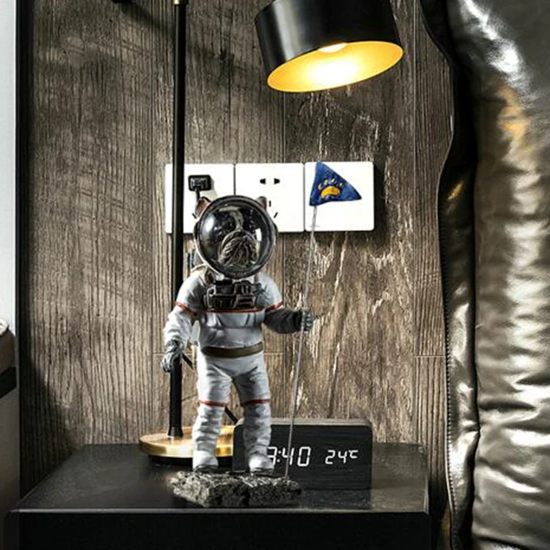 Moderný Letecký Psa Astronaut Figúrka Socha Domova Dňa Darček