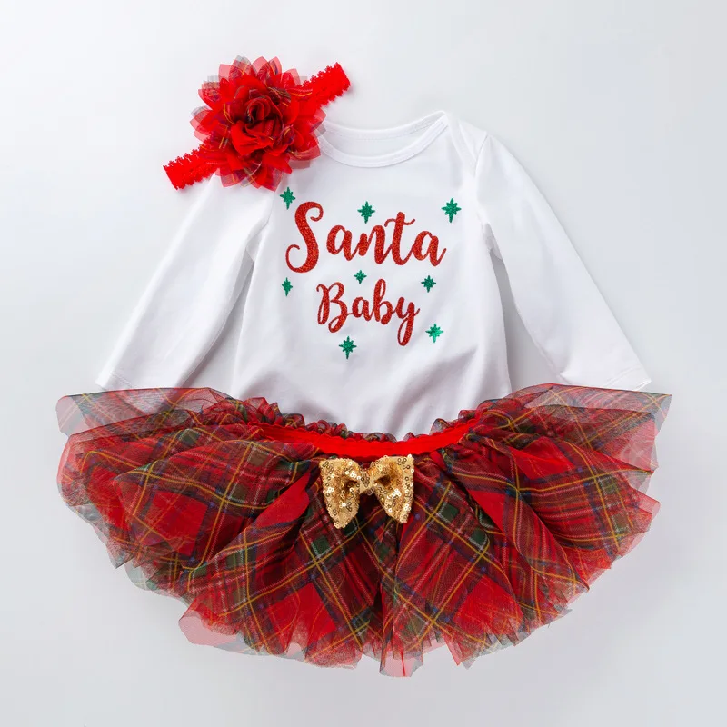 Moja 1. Prvé Vianoce Oblečenie Letné Detské Oblečenie Batoľa Dievča Vyhovuje Dieťa Sady Pre Bebes Deti Party Princess Tutu Šaty