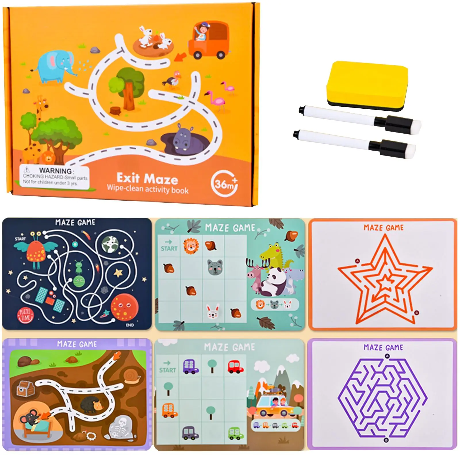 Montessori Kreslenie Tablet Farba Vzdelávacie Hračky Školenia Karty Mš Bludisko Vyučovanie Kreslenia Kniha Kniha Sfarbenie Maľovanie