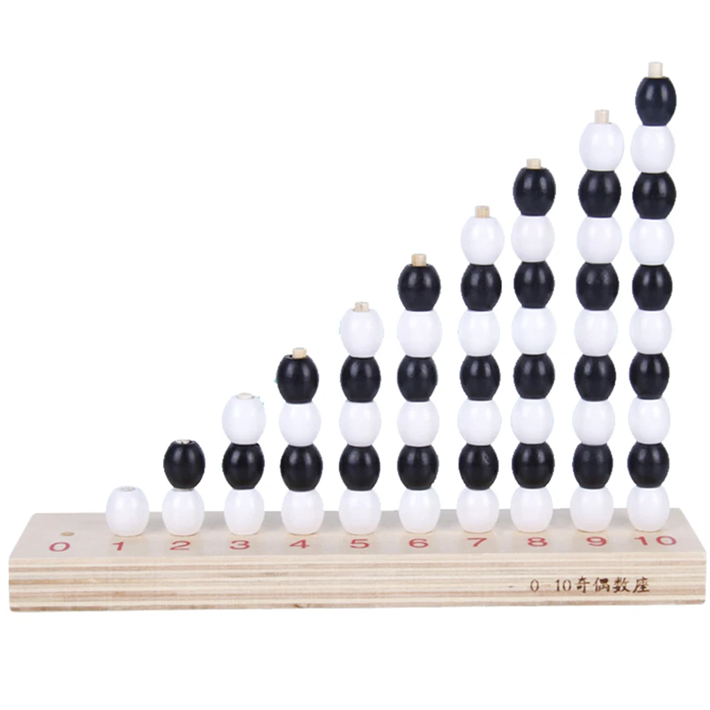 Montessori Matematiky Materiál Hračka - 55 Kusov Korálky Odd & Dokonca Aj Čísla Počítanie Základný Rám Deti Raného Vzdelávania Hračky