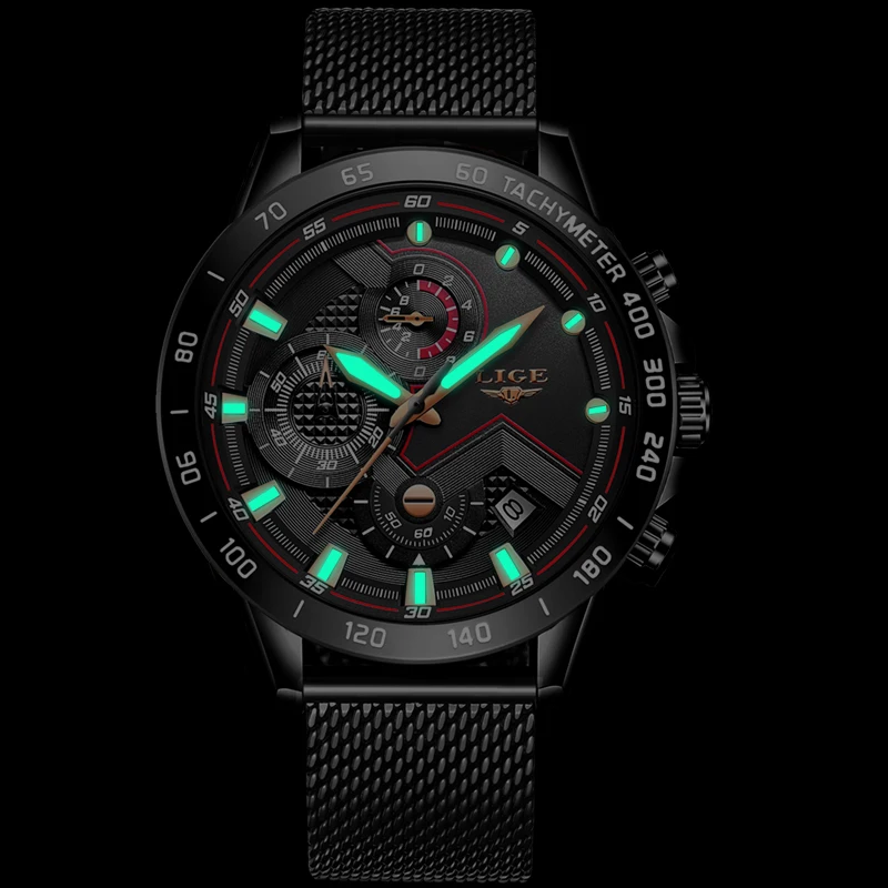 Montre Homme 2020 LIGE Nové Klasické Obchodné Quartz Hodinky Pánske Hodinky Top Značky Luxusné Oka Pásu Náramkové hodinky Vodotesné Hodiny+Box