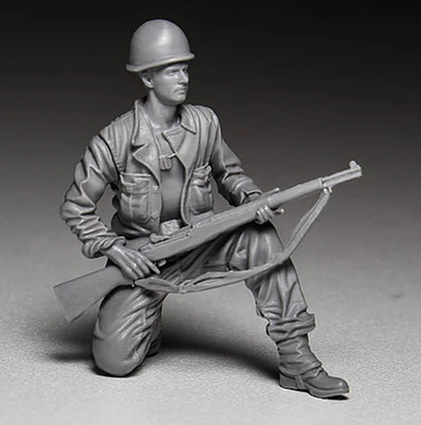 Montáž Nevyfarbené v Mierke 1/35 dávnych obsahovať jeden vojak obrázok Historické Živice Model