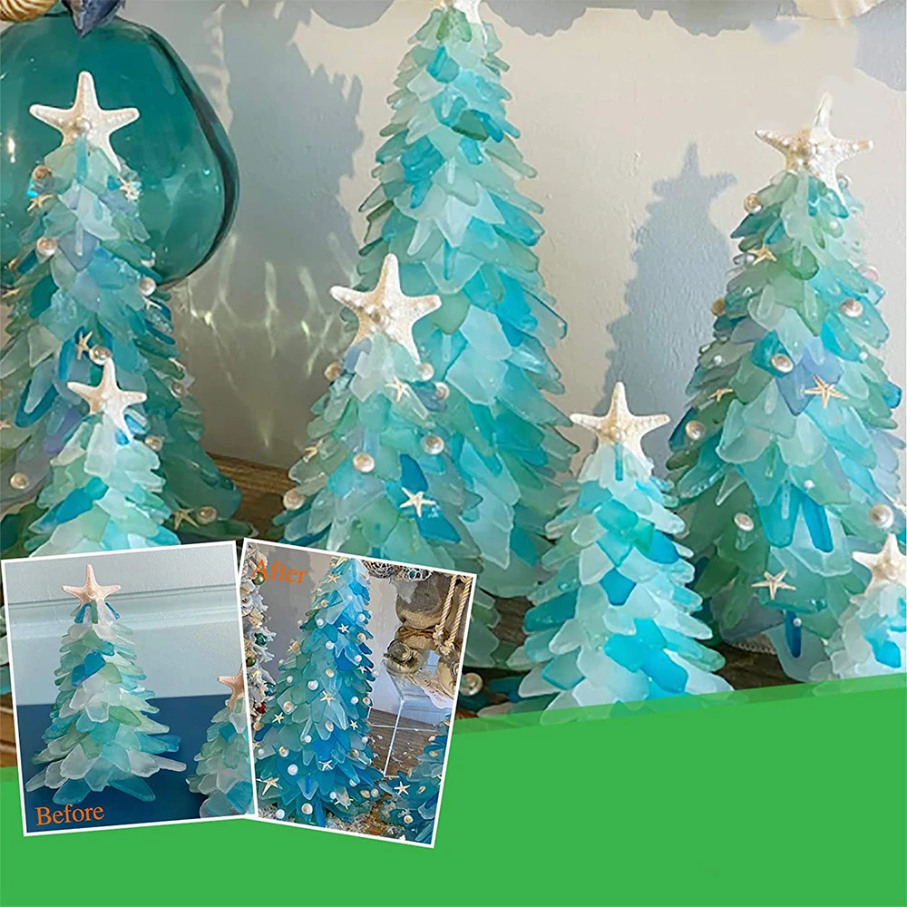 More Sklenených Vianočných Tvorivých Jedinečný Morský Tvor Tichom Živice DIY Ornament Domov Windows Tabuľky Dekoračné Krby