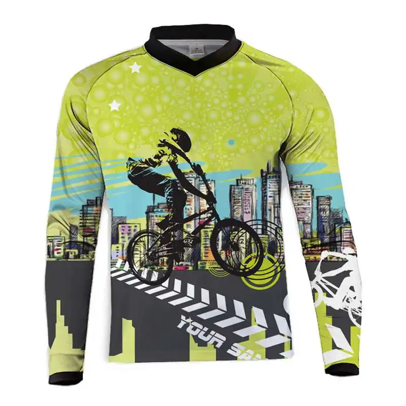 Motocross Jersey Športové funkcie Bike MTB DH Off Road oblečenie quick-dry jersey tričko t-shirts