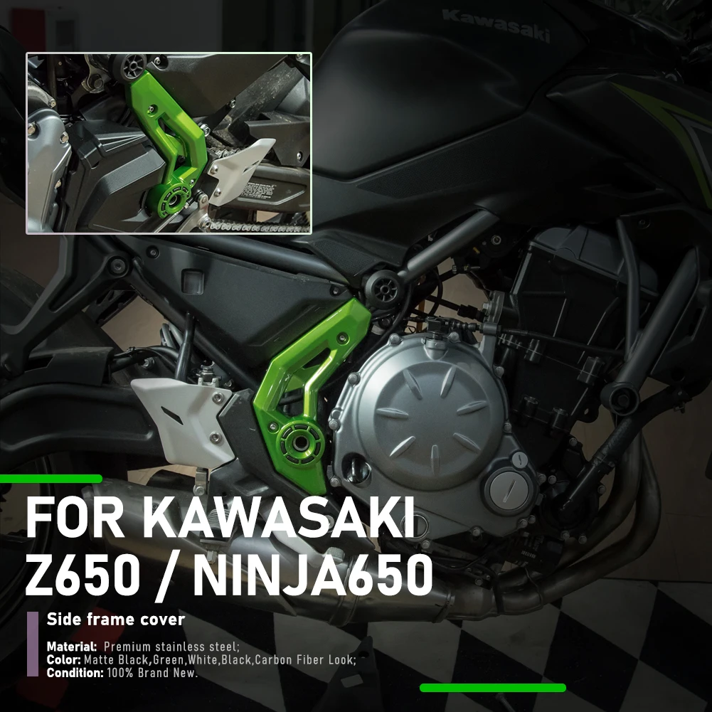 Motocykel Uhlíkových Vlákien Rám Bočný Kryt Kapotáže Panely Stráže Chránič Pre Kawasaki Z650 Ninja 650 2017 2018 2019 2020 Ninja650