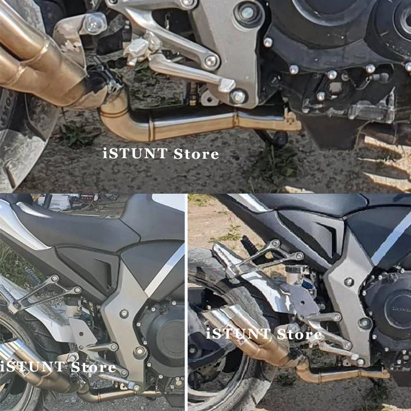 Motocykel Výfukových Upravené Nehrdzavejúcej Ocele Uprostred Prepojenie Potrubia Katalyzátor Vymazať Rúry Sklzu Na Honda CB1000R cb 1000r 2008 - 2018