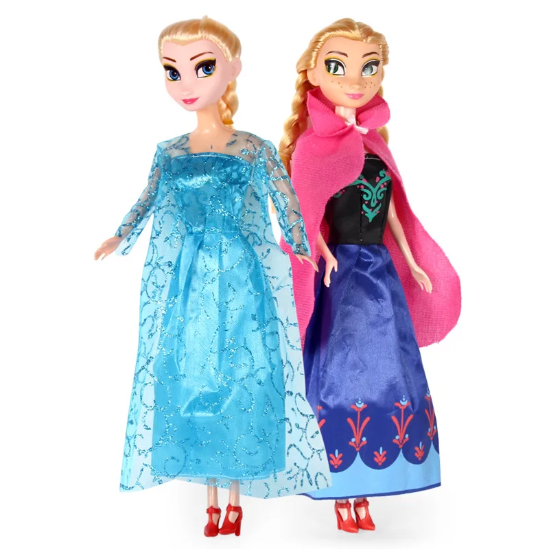 Mrazené 30 cm Princezná Anna A Princezná Aisha Disney Jointable Bábika Nastaviť Hračky Pre Dievčatá' Narodeninám