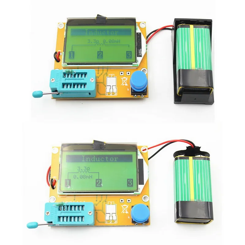 Multifunkčné Meter DIY Kit NPN PNP Diódy Triode Kondenzátor SCR MOSFET Indukčnosti Odporu, Indukčnosti LCD Displej Tester