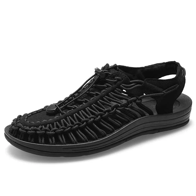 Muž Ručné Väzbe Prímorské Pláže Muž Elastické Sandále Letné Sandále Mužov Topánky Dizajn Bohemia Sandále Pohodlné Členkové Topánky