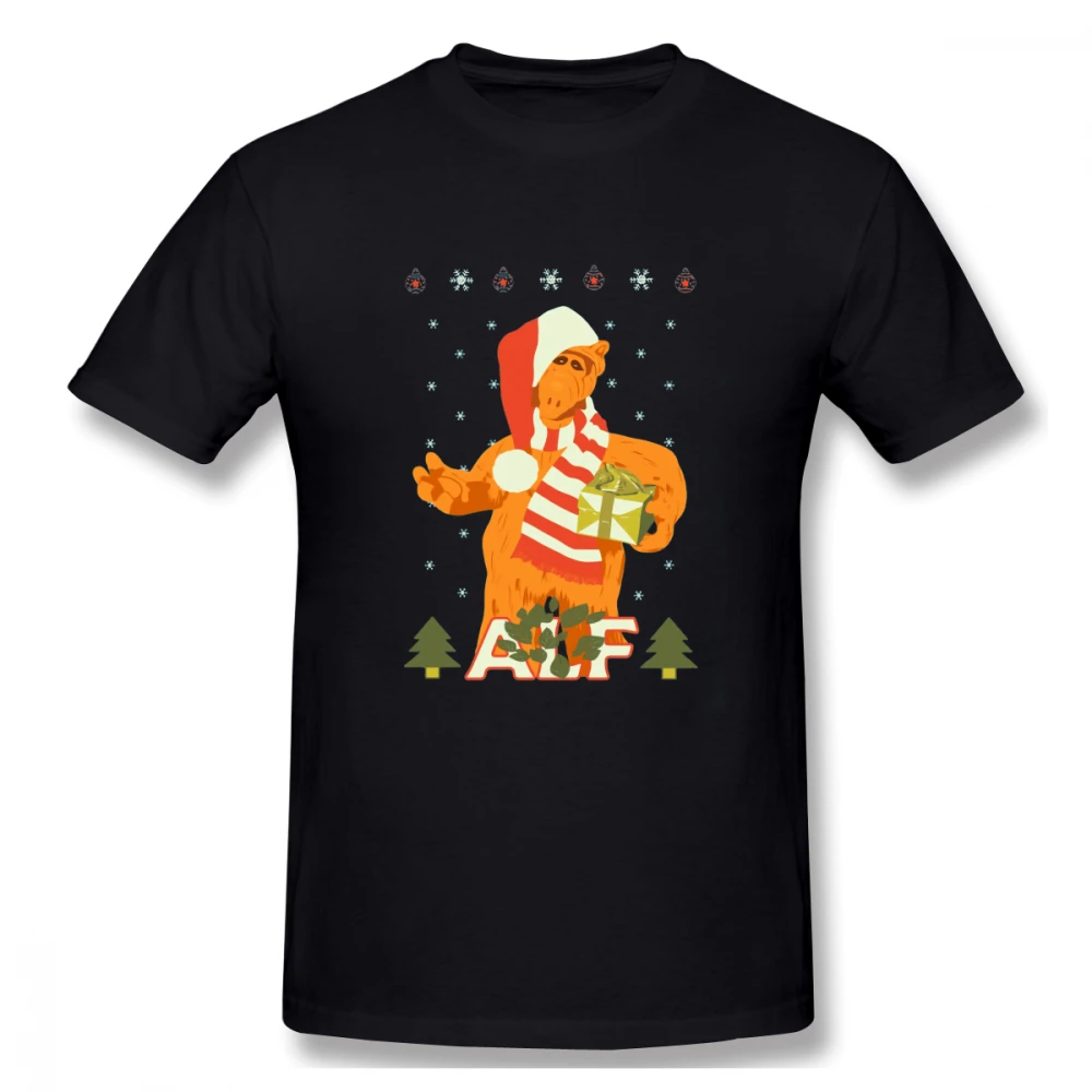Muž Vianočné Alfs A Alfer Zábavné Novinka pánske Základné Krátky Rukáv T-Shirt Európskej Veľkosť