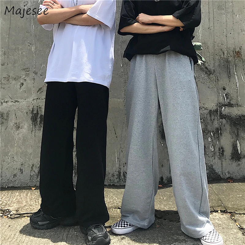 Muži Bežné Nohavice Plnej Dĺžke Široký-nohy Rovné Nohavice Mens Plus Veľkosť 3XL Harajuku kórejský Streetwear Pevné Všetkých Zápas Jednoduchý Nové