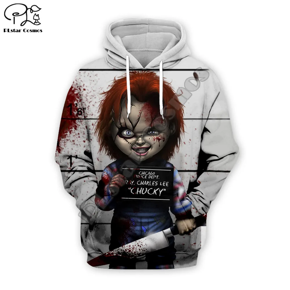 Muži Halloween teroru Film Detská hra Chucky 3d tlače, Mikiny, unisex, Mikiny bežné zips pulóver tepláky, tričká