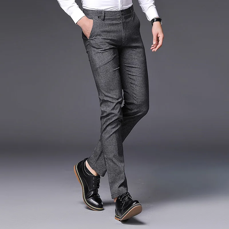 Muži Oblek Nohavice Business Ležérne Pánske Oblečenie nohavice Nohavice Mužov Rovno Klasická Formálne Nohavice pre Mužov Plus Veľkosť 36 Pantalon Homme