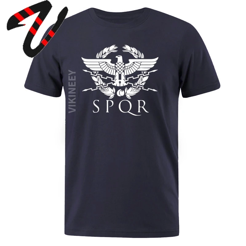 Muži T-Shirts SPQR Rímsky Gladiátor Imperial Golden Eagle Letné T-Shirt Mens Harajuku Mikina T Shirt Bežné Topy Tees Tričko