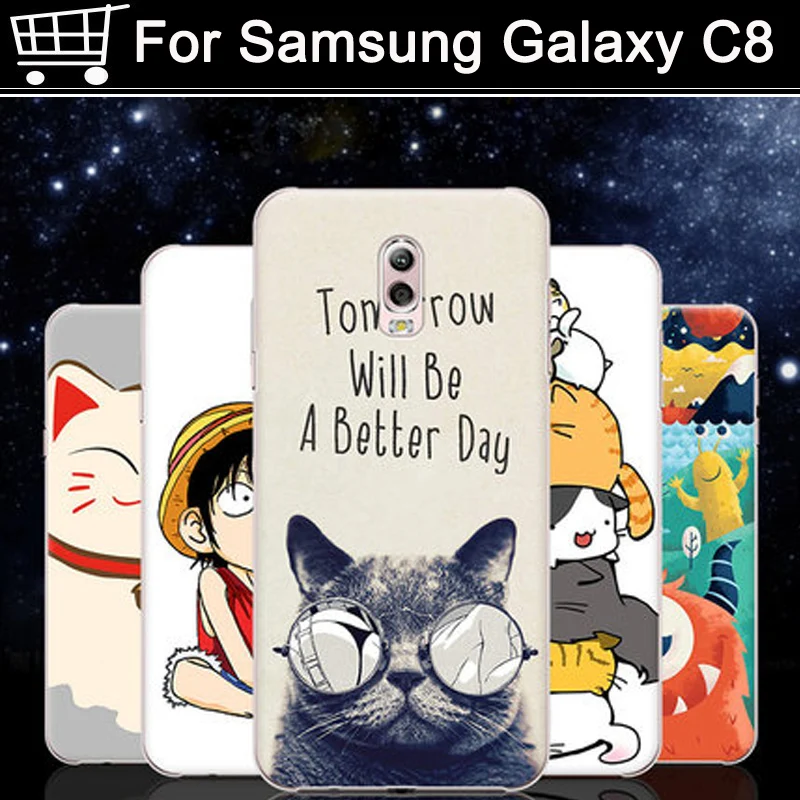 Móda cartoon telefón prípadoch Pre Samsung Galaxy C8 prípade TPU mäkké zadný kryt Pre Galaxy C8 C 8 púzdro pokrytie celej capas fundas