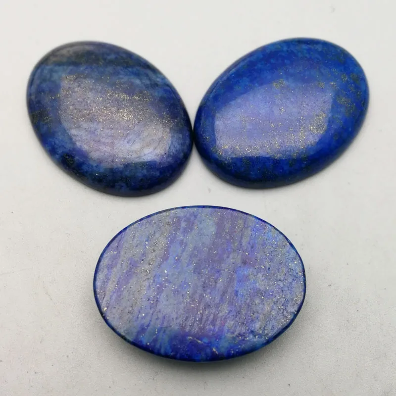 Móda kvalitné 30*40 mm Prírodný kameň Lapis lazuli korálky charms č otvor Oválne KABÍNY CABOCHON pre šperky, takže 10pcs/veľa