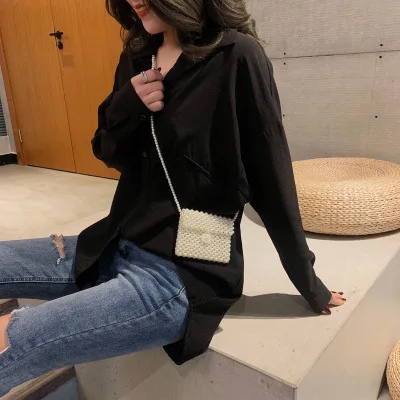 Móda Perly taška korálkové telefón prípade messenger taška ženy večer party kabelka lete nové luxusné značky veľkoobchod