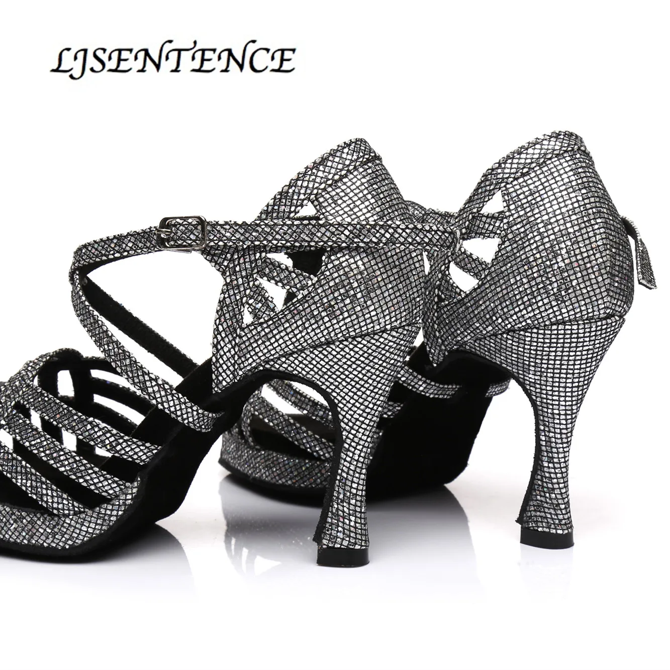 Móda Silver Black Satin Ženy ultra vysokom opätku 10 cm latinské tanečné topánky Nepremokavé platformu, Zvýšené Strany topánky Kizomba Salsa