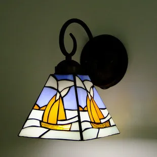 Móda tiffany Stredomoria Morská víla zrkadlo svetlo módne a štýlové nástenné svietidlo posteľ lampy