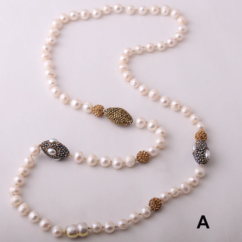 Móda České Šperky, Perly Korálky Viazané Halsband Handmake Spevnené Sladkovodné Perlový Náhrdelník Pre Ženy Jewelres DARČEK