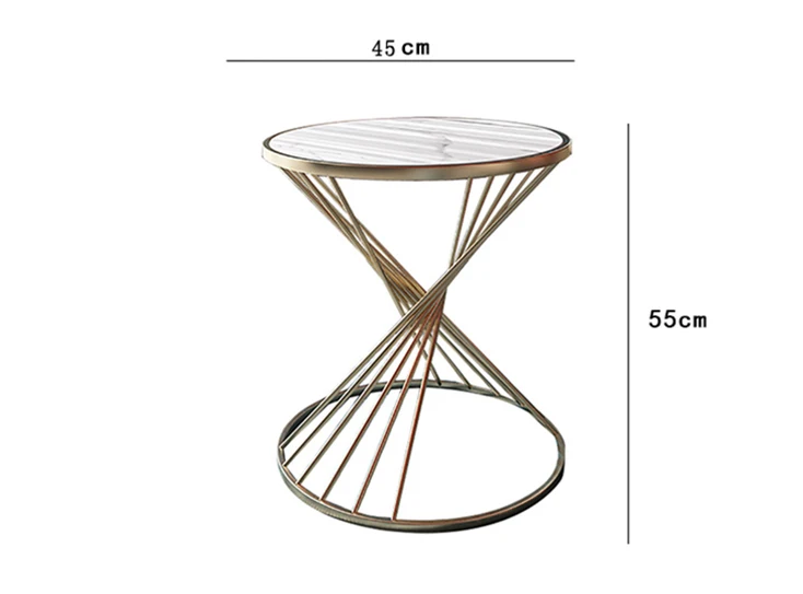 Módny dizajn kolo malý konferenčný stolík moderný jednoduchý mramoru gauč strane nočný stolík luxusné rohu konci tabuľky