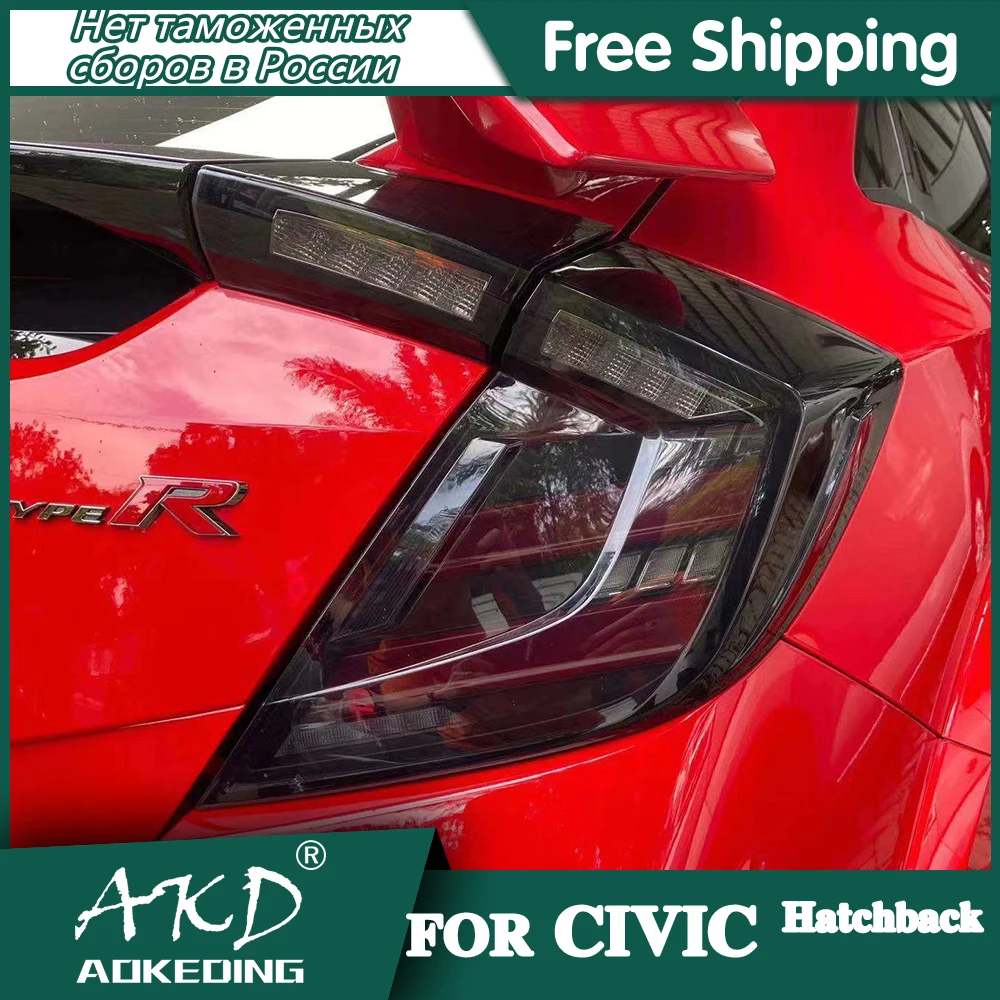 Na Aute honda Civic X koncových svetiel 2016-2020 Hatchback Led Hmlové Svetlo DRL Deň Beží Light Tuning Auta TYPE-R MUGEN zadné Svetlá