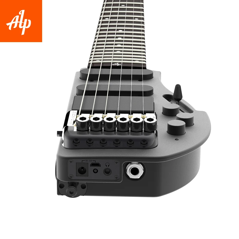 Na Sklade AD-80 ALP Bezhlavého Cestovné Elektrická Gitara S Vstavaný Slúchadlový Zosilňovač v Plnom Rozsahu, Prenosné Gitara