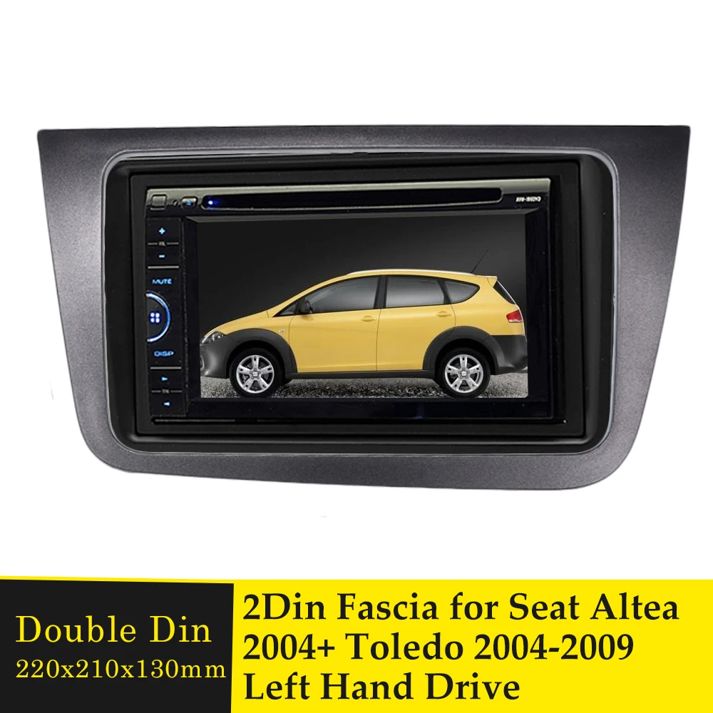 Na ľavej Strane Ovládača Rádia 2Din Fascia pre SEAT Altea 2004+ Toledo 2004-2009 GPS, DVD Prehrávač Panel Rám Auta Fascias Stereo Rám Auta