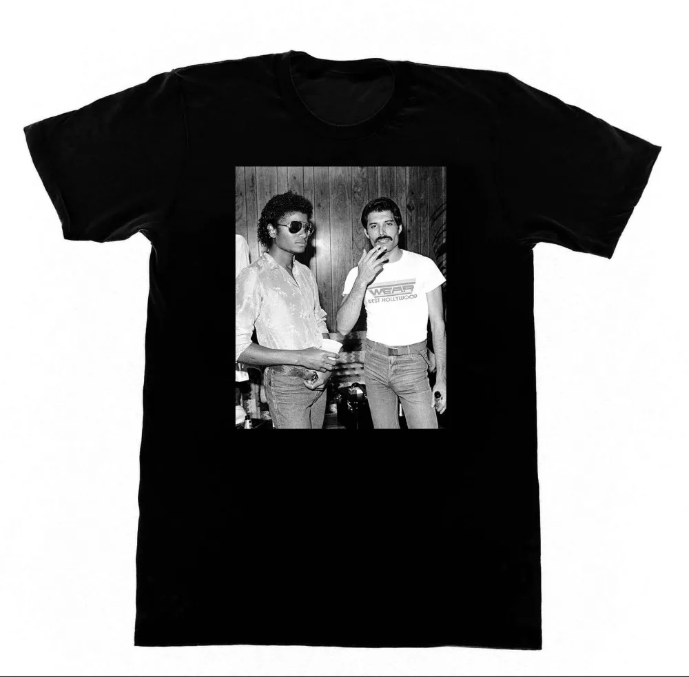 Najnovšie 2019 pánskej Módy Tlače T-Shirt Mužov Letné Štýl Michael Jackson & Freddie Mercury T Shirt Pop Lgbt Zábavné Vytlačiť T-Shirt