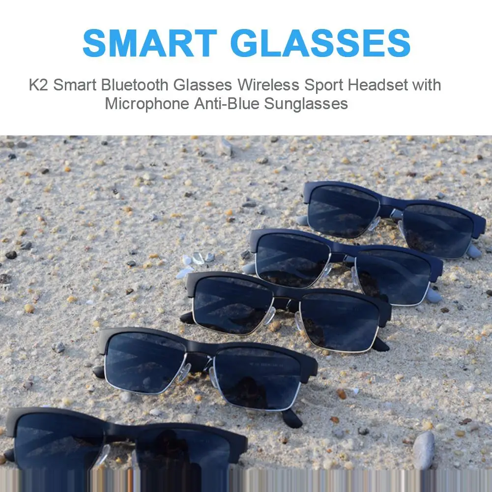 Najnovšie Bluetooth Smart Okuliare Bezdrôtový Športové Headset S Mikrofónom Anti-Modré Svetlo Smart slnečné Okuliare 80h Pohotovostnom režime