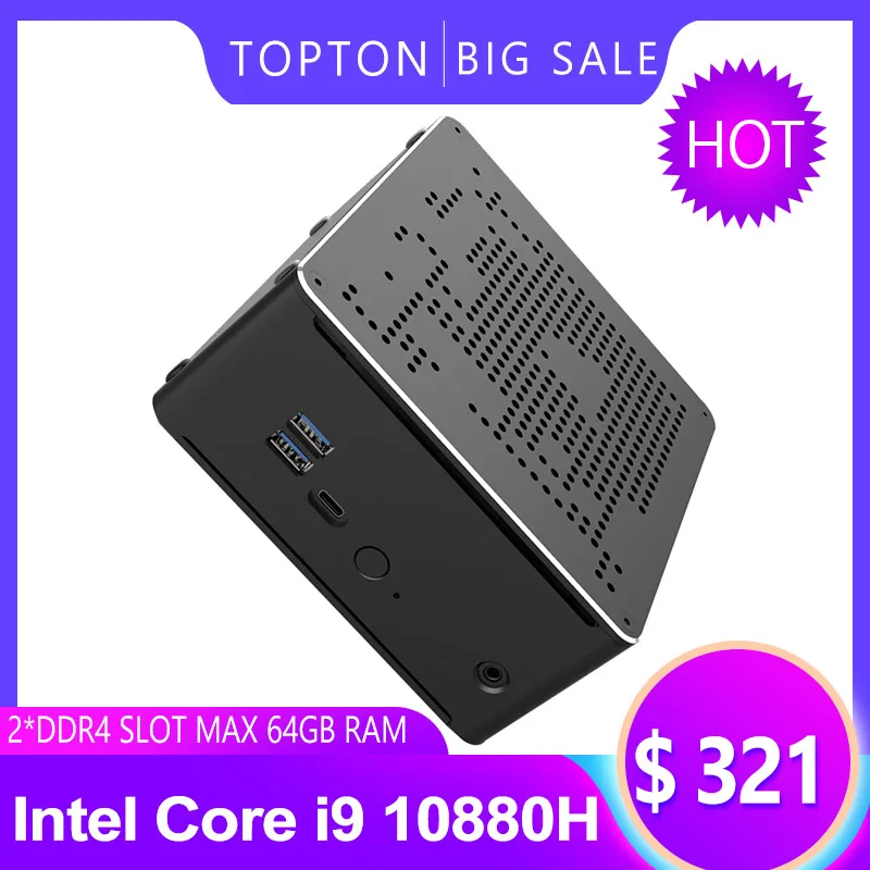 Najnovšie Mini PC Intel i9 10880H i9 9880H i7 9850H 2*DDR4 2*M. 2 PCIE+1*2.5