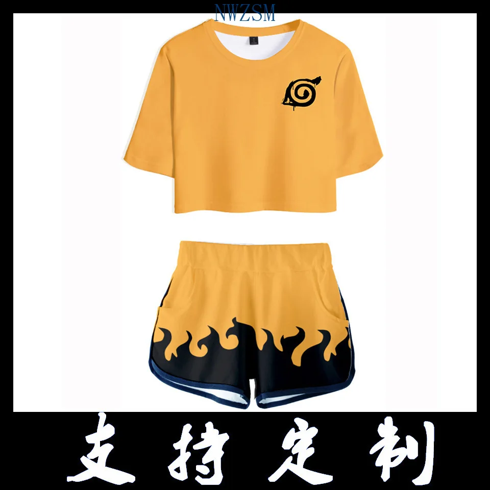 Naruto Cosplay Tričko Kostým Naruto Anime T shirt Tees Uzumaki Akatsuki Haruno Sakura Šport Vyhovovali Šortky Disfraz Oblečenie T-shirt