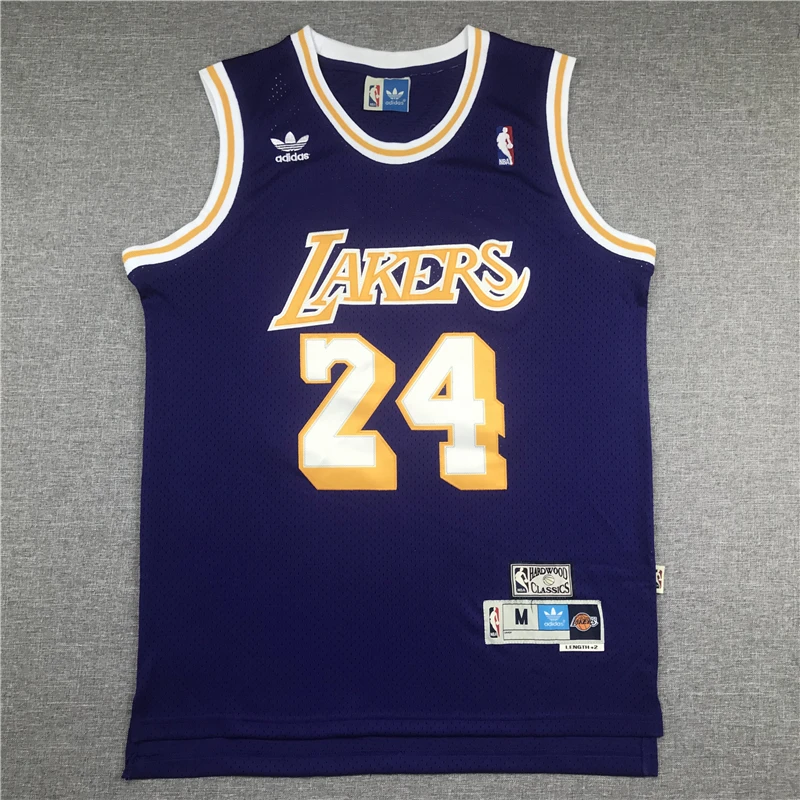 NBA pánske Los Angeles Lakers #24 Kobe Bryant Basketbalové Dresy Muž Retro Dresy Fialová
