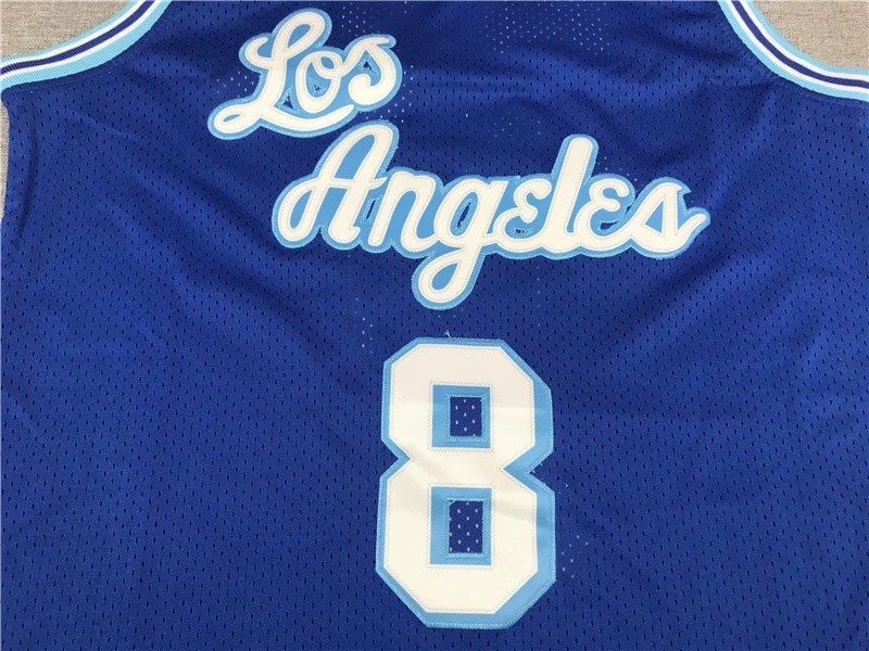 NBA pánske Los Angeles Lakers #8 Bryant Gold Label Basketbalové Dresy Mužov Modré Športové Dresy