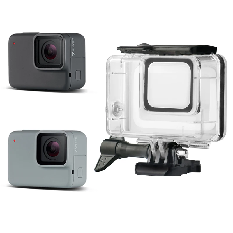 Nepremokavé Ochranu prípade Bývania Skladovanie taška Silikónové puzdro Super Sada Pre Gopro Hero 7 Silver a White Akčné kamery Príslušenstvo