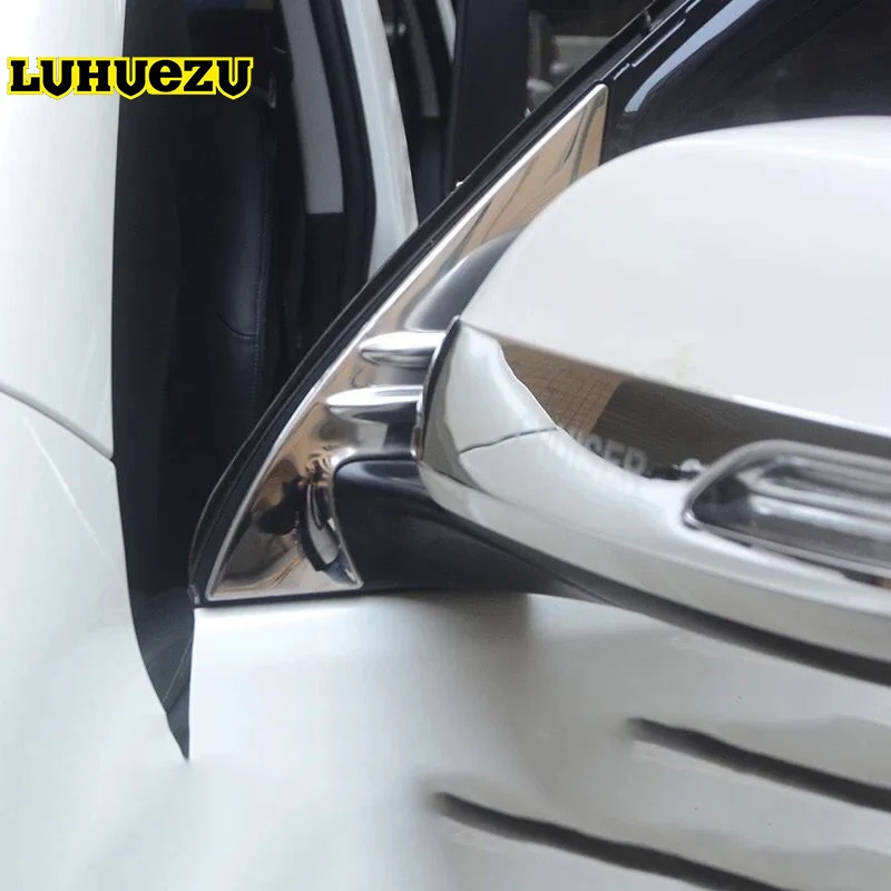 Nerezová spätných Bočné Zrkadlo Trojuholník Kryt Okno Kryt Pre Toyota Pôdy Cruiser Prado FJ 150 2010-2018 Príslušenstvo