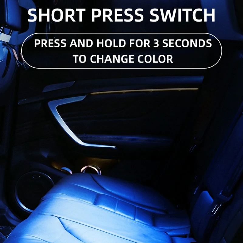 NHBR-Univerzálny Auto Svetla na Čítanie, USB Nabíjateľné LED batožinového priestoru Nočné Svetlo Modrá s Bielym Duálny Režim