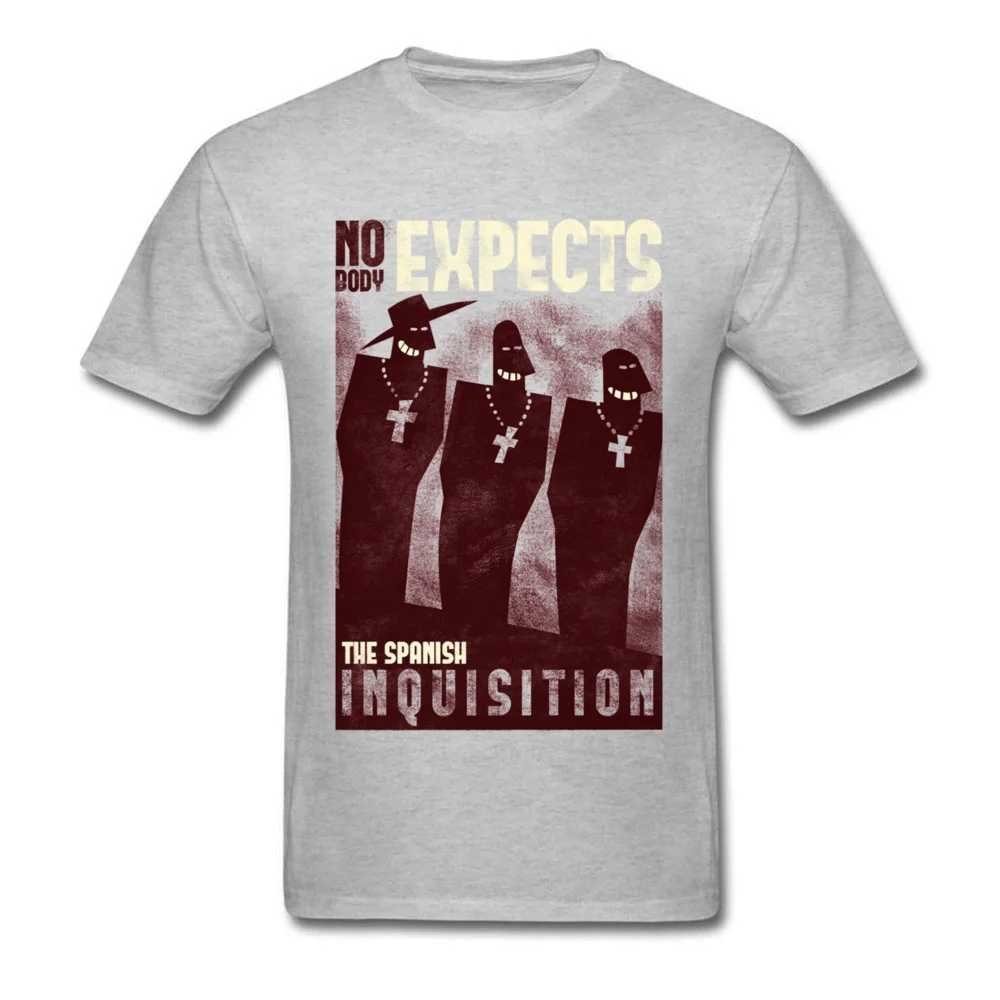 Nikto od Nich Očakáva, že T Shirt Mužov Sivá T-shirt Spanish Inquisition Tričko História Topy Bavlna Tees Sarkazmus Vintage Oblečenie