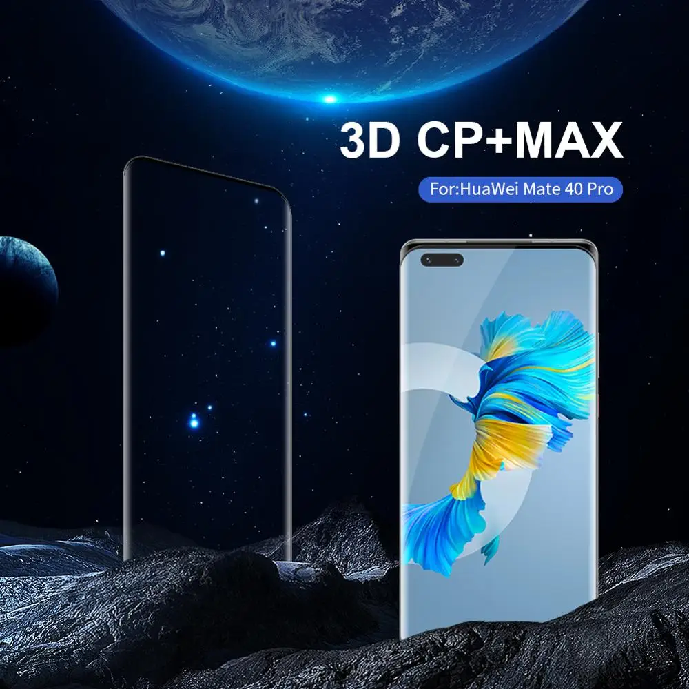 NILLKIN 3D CP+MAX Anti-Výbuch Sklo Screen Protector pre Huawei Mate 40 Pro Úžasné Nano Arc okraji Úplné Pokrytie Tvrdené Sklo