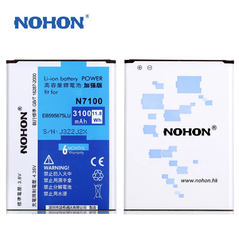 NOHON EB595675LU Batérie Pre Samsung Galaxy Note 2 3 4 Pozn.2 Note3 Note4 B800BE EB-BN910BBE EB-BN916BBC Nahradenie Batarya